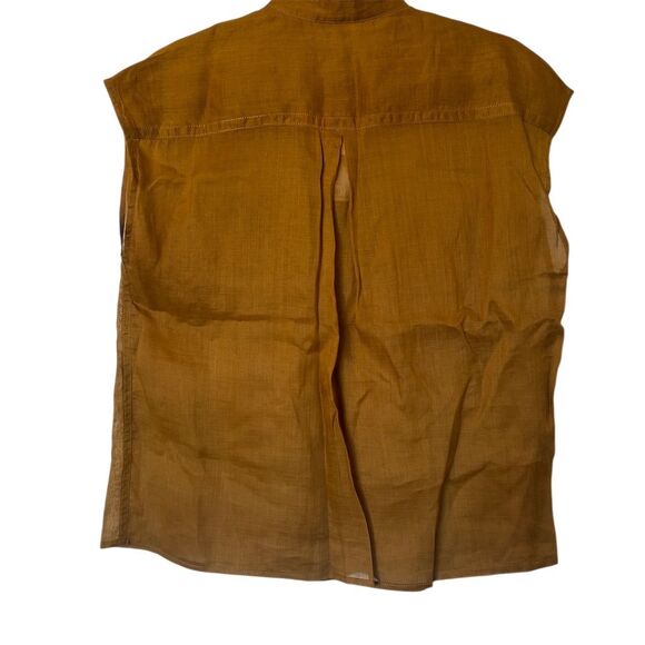Banana Republic Women's Brown Sleeveless Safari Shirt Size S - Picture 2 of 10